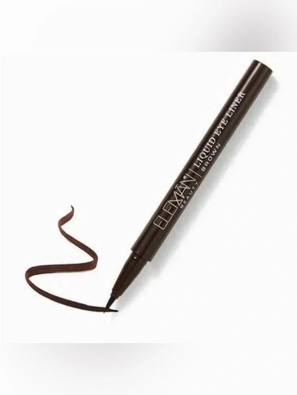 Eleman liquid eyeliner in brown Vegan cruelty free transfer proof